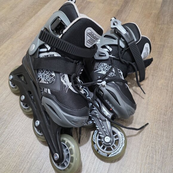 Bladerunner Phoenix Adjustable Inline Skates Youth Size 1–4 Black Gray Used No B - Picture 10 of 11